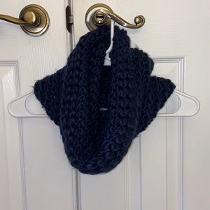 Navy Blue Knit Infinity Scarf
